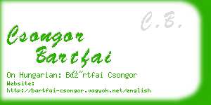 csongor bartfai business card